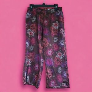 Relativity Capri Length Silky Pajama Lounge Pants Womens Small